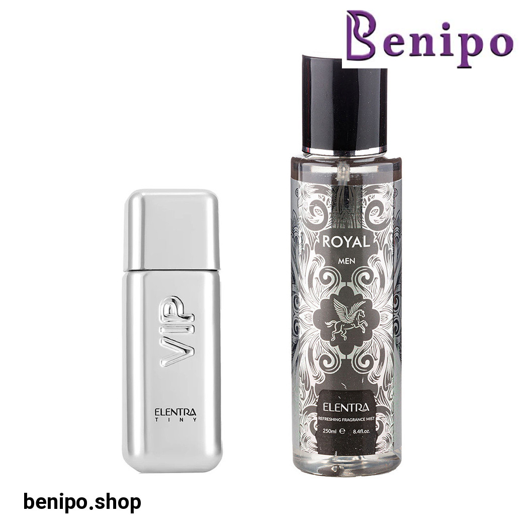 پک دو عددی عطر جیبی مردانه مدل VIP 212 و بادی اسپلش مردانه مدل Royal