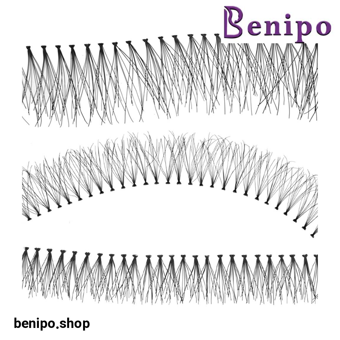 مژه ریسه ای سایز 8-12-14 بسته 3 عددی