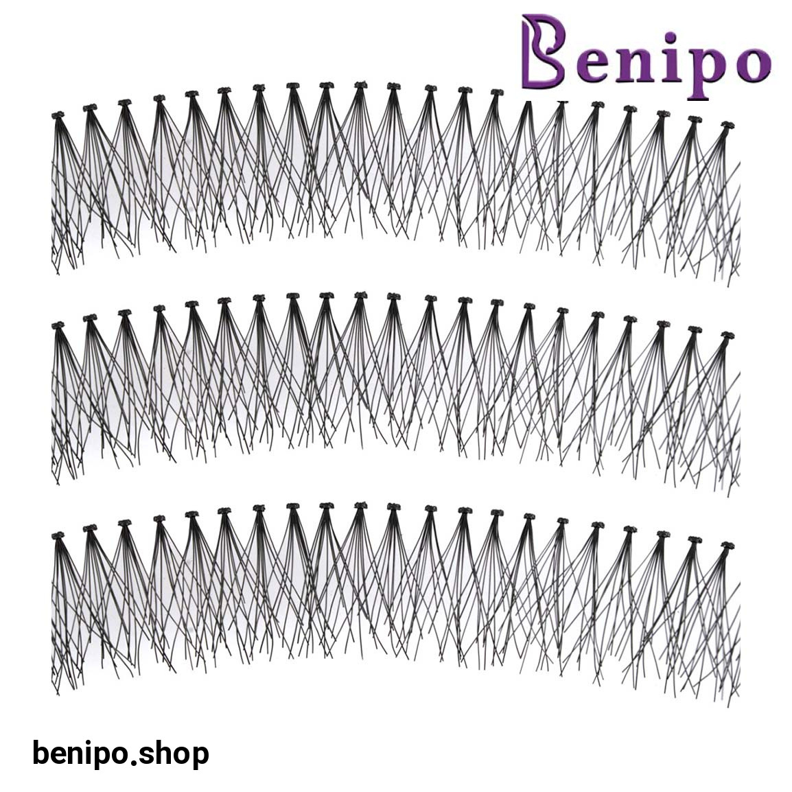 مژه ریسه ای سایز 10 بسته 3 عددی