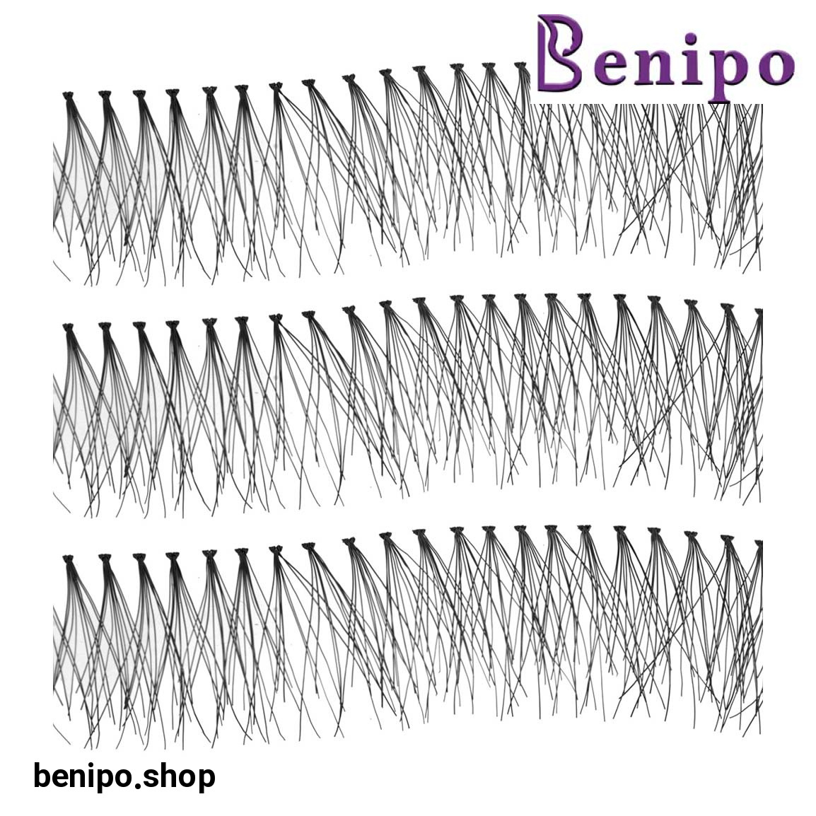 مژه ریسه ای سایز 14 بسته 3 عددی