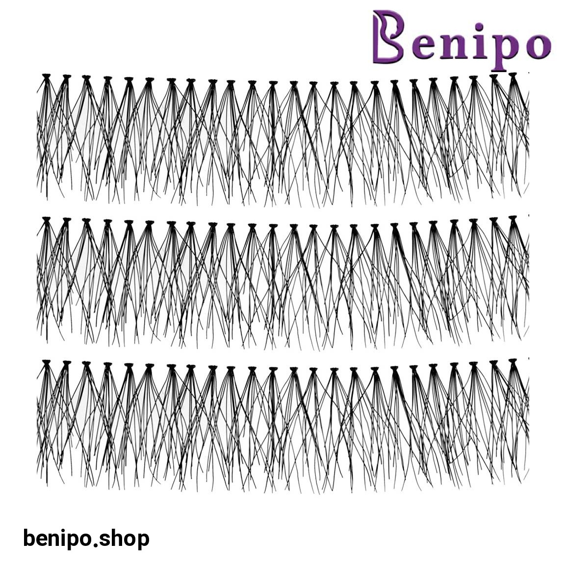 مژه ریسه ای سایز 16 بسته 3 عددی