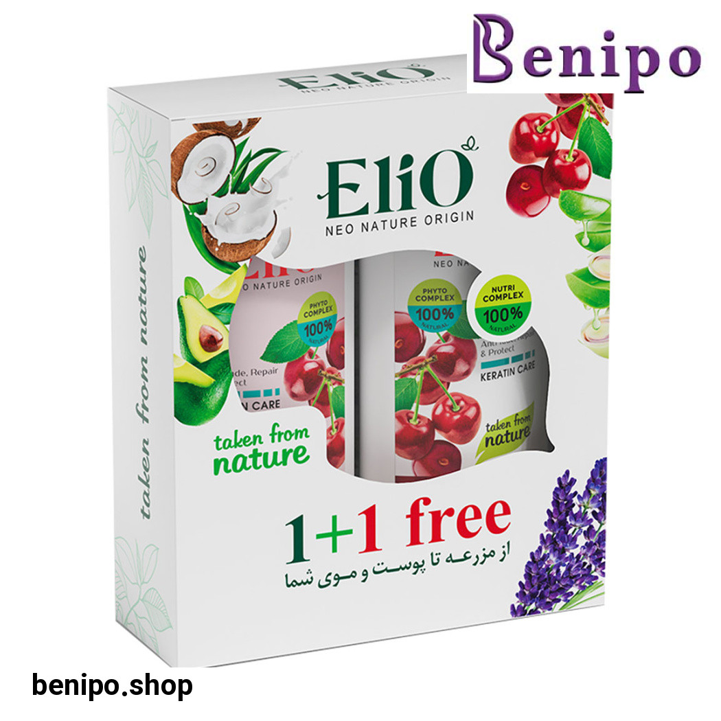 پک دو عددی نرم کننده محافظ مو رنگ شده گیلاس و شامپو محافظ مو رنگ شده گیلاس رایگان