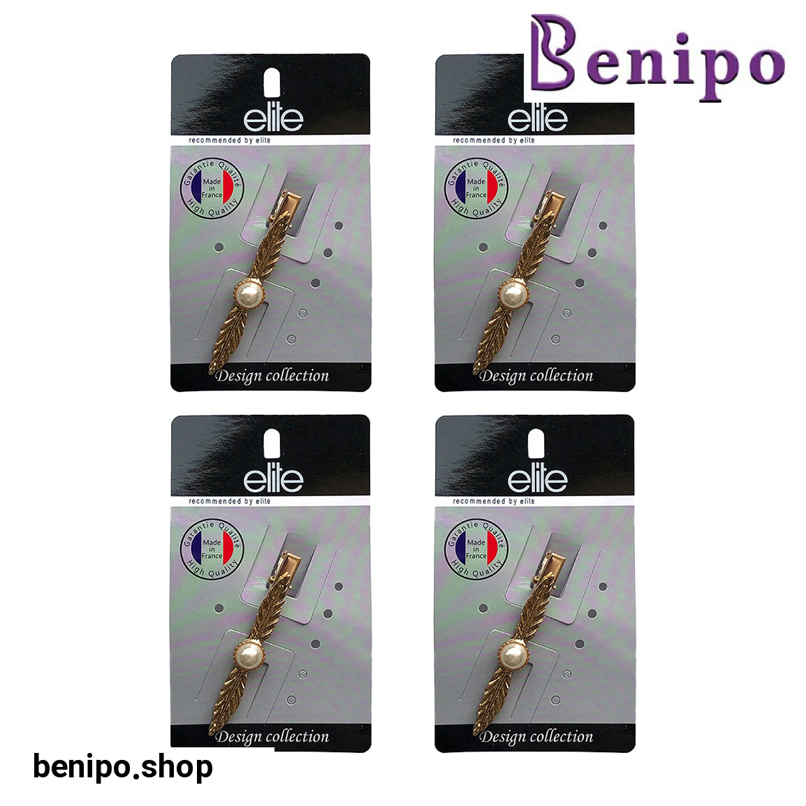 گیره مو فلزی بسته 4 عددی