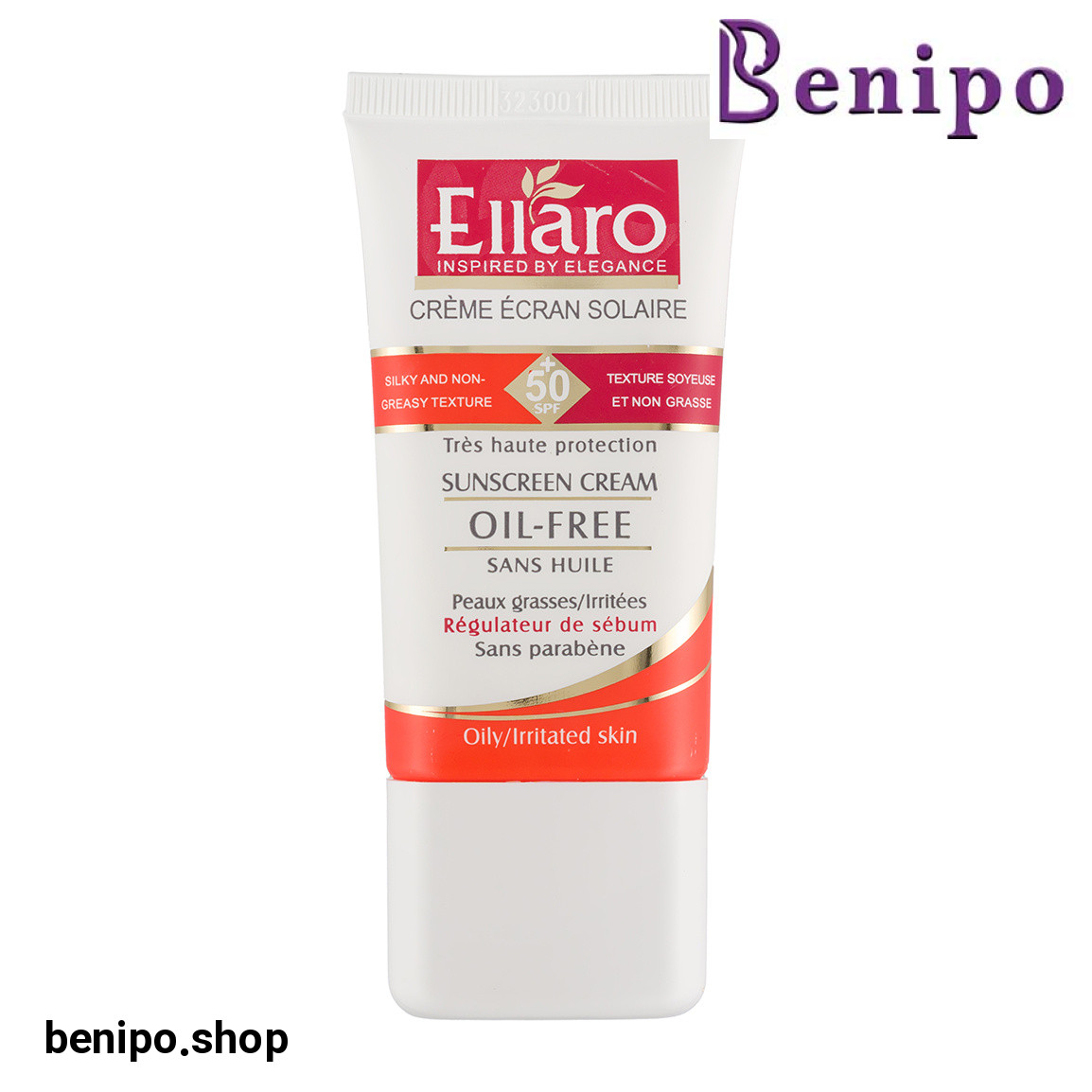 ضد آفتاب بدون رنگ فاقد چربی حاوی اس پی اف 50