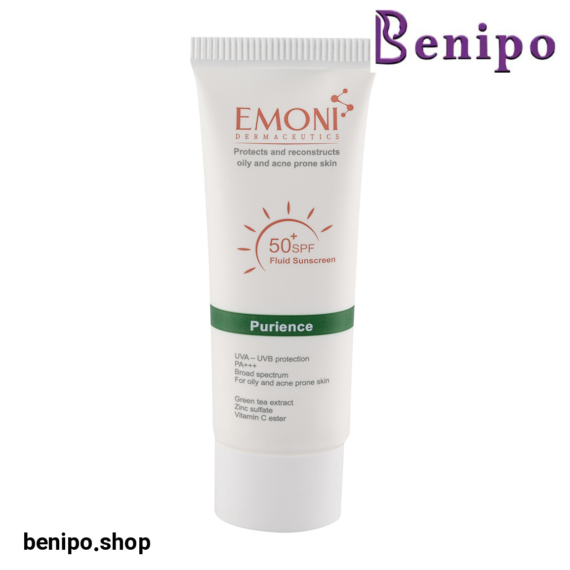 فلوئید ضد آفتاب بی رنگ با SPF50 مناسب پوست چرب و داراى آکنه حجم 50 میلی لیتر