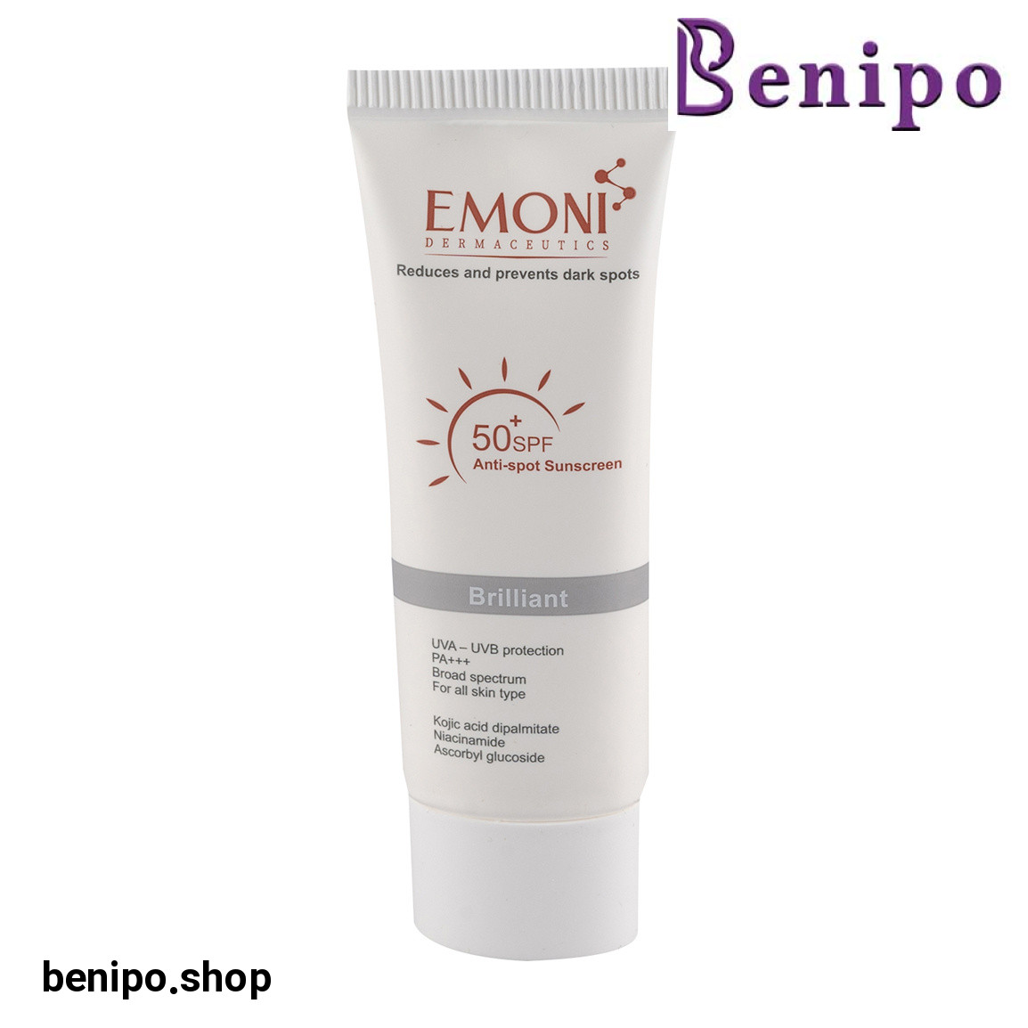 کرم ضدآفتاب بی رنگ  با SPF50 مناسب پوست دارای لک حجم 50 میلی لیتر