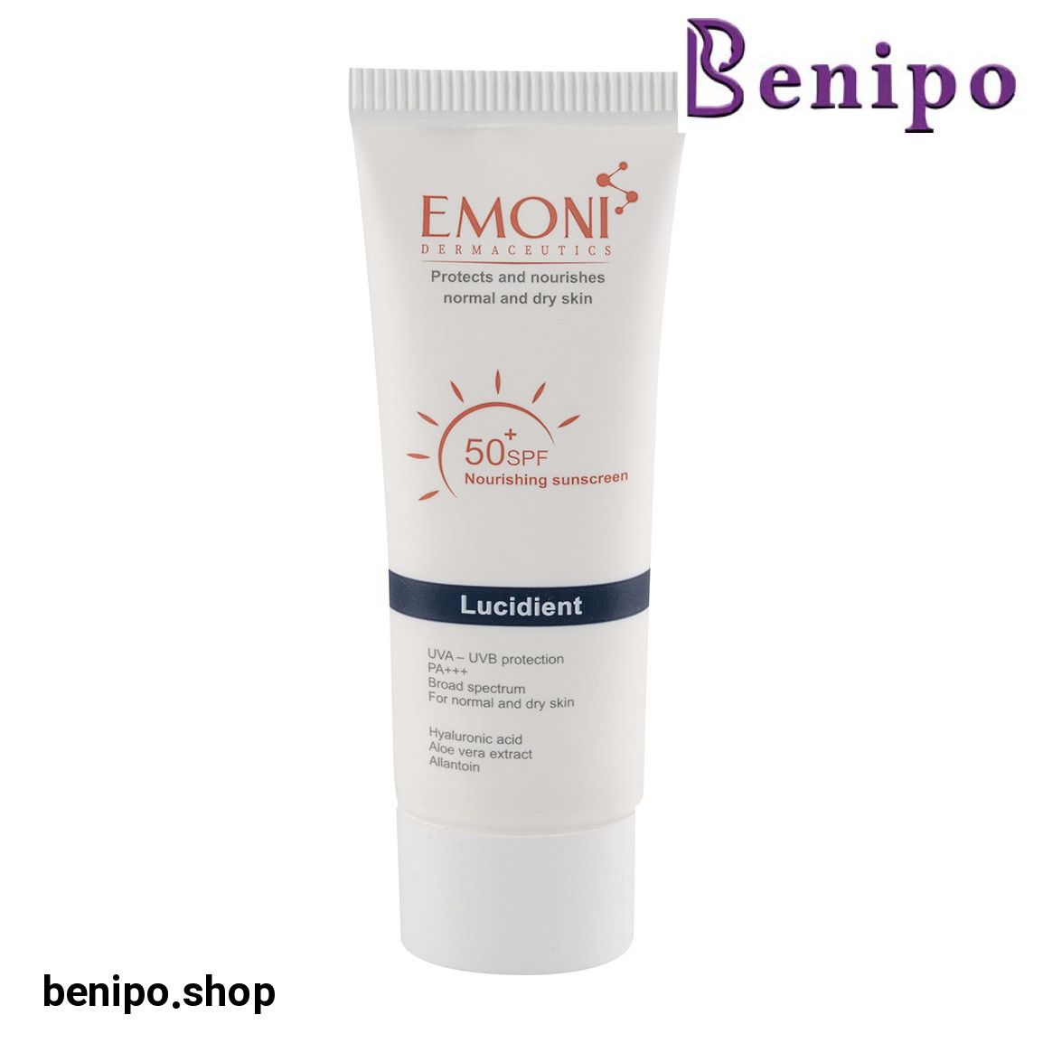 کرم ضد آفتاب بی رنگ  با SPF50 مناسب پوست نرمال تا خشک حجم 50 میلی لیتر