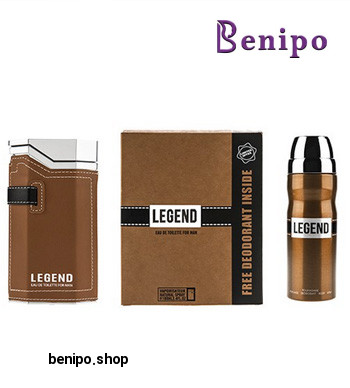 کیت عطر و اسپری مردانه لجند قهوه ای