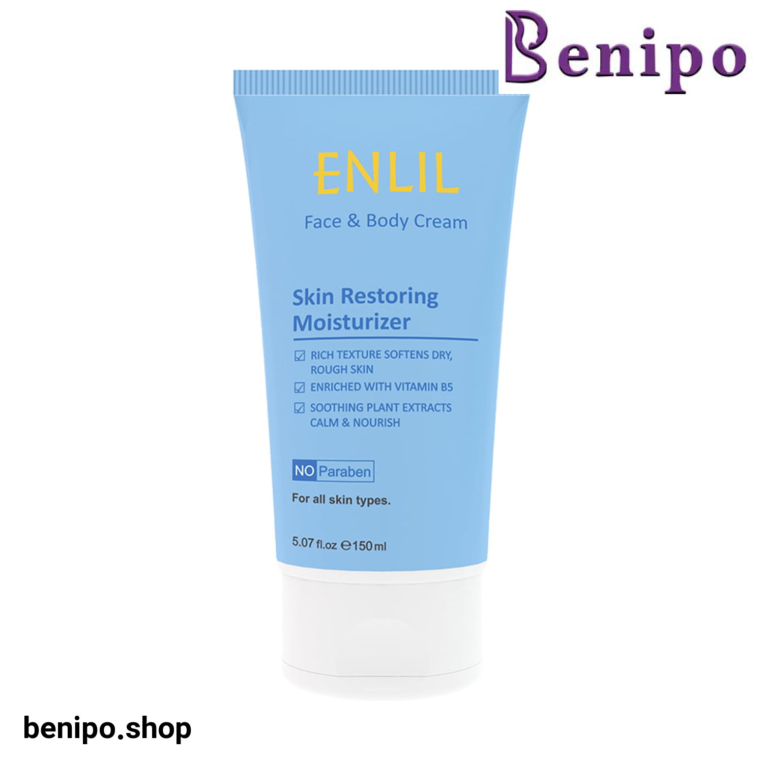 کرم مرطوب کننده صورت و بدن ویتامین B5 انلیل