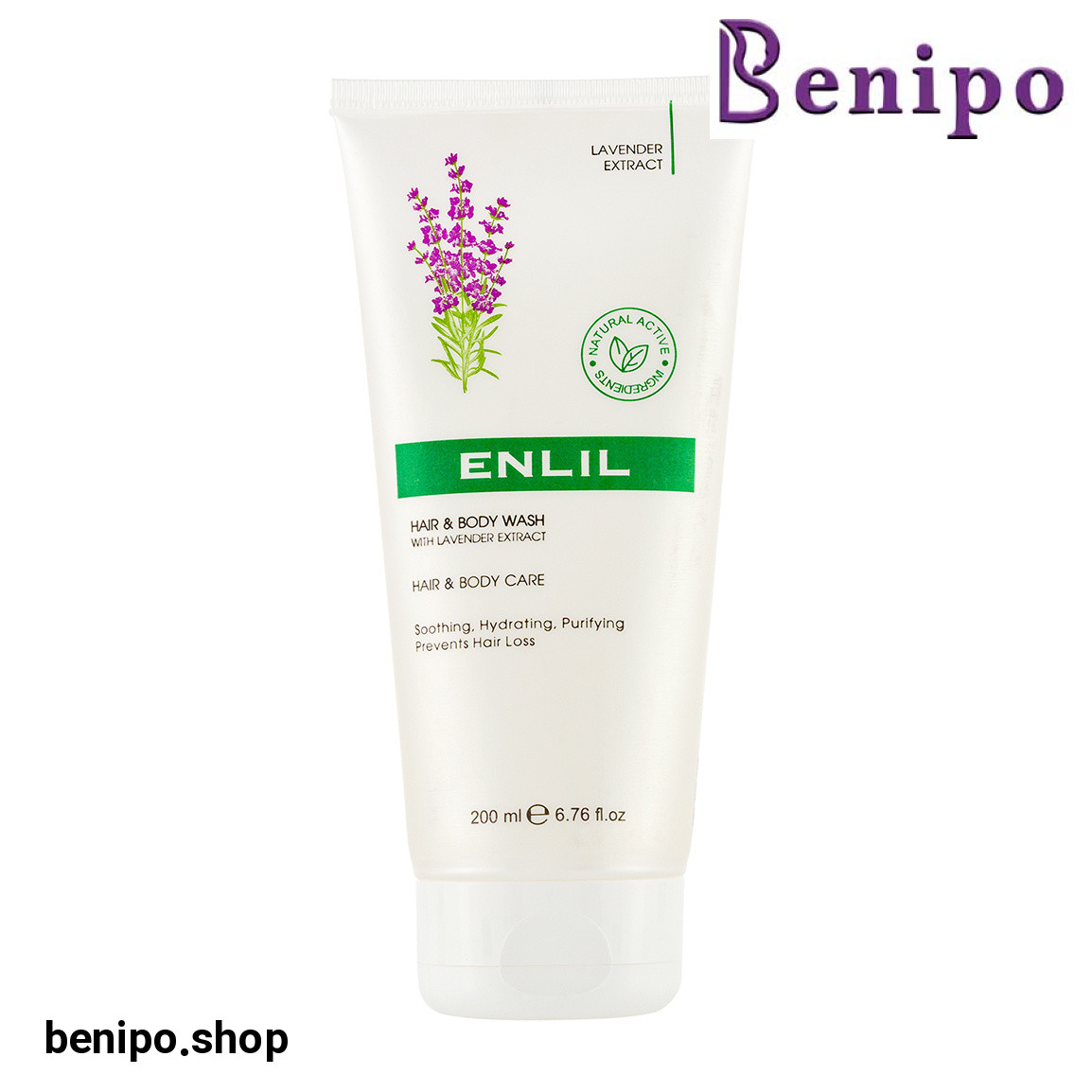 شامپو سر و بدن حاوی عصاره لوندر حجم 200 میلی لیتر