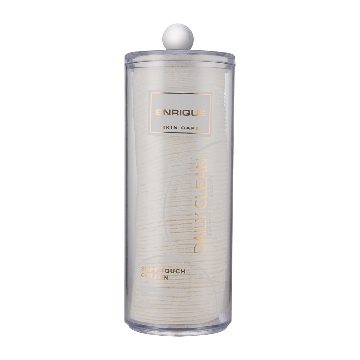 پد آرایش پاک کن مدل استند کریستالی شفاف بسته 70 عددی