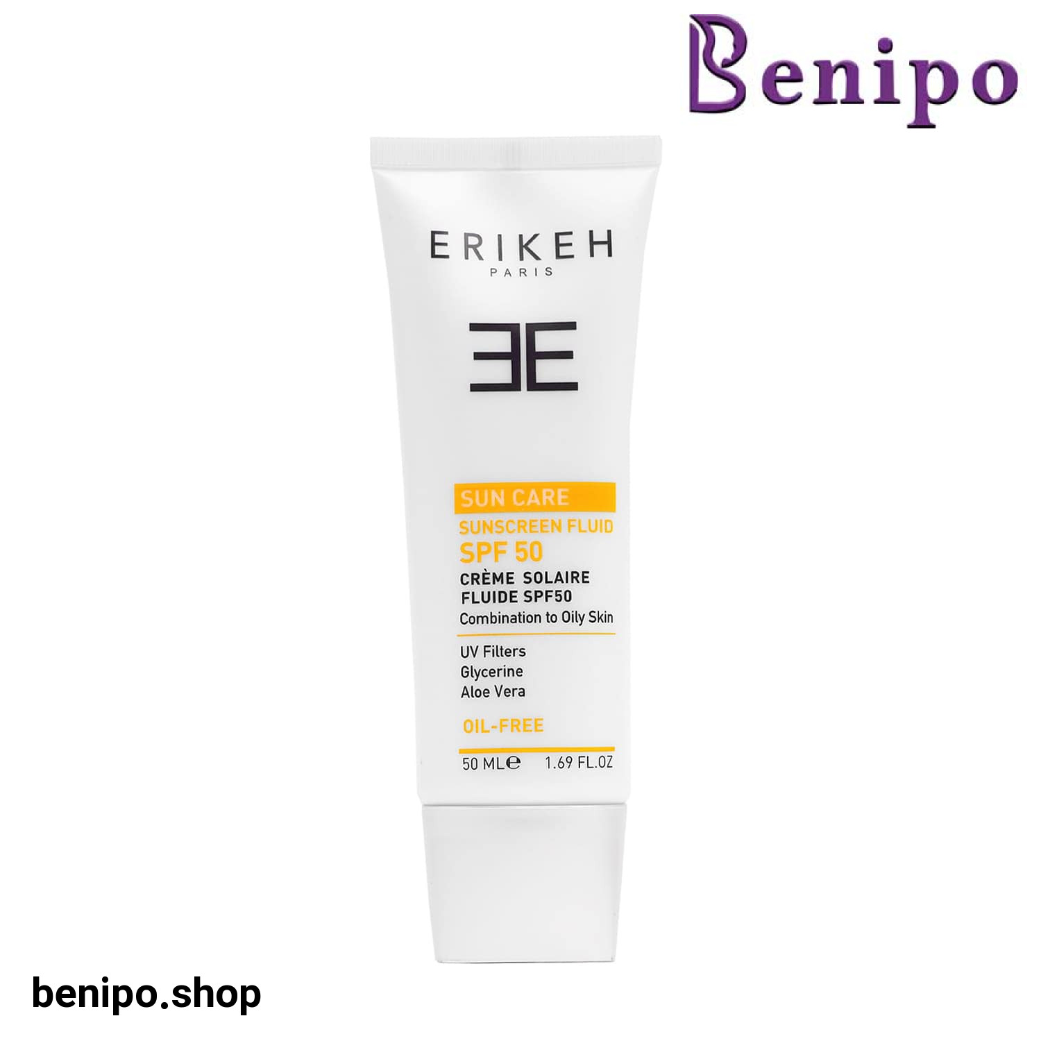 ضد آفتاب پوست مختلط تا چرب SPF50 اریکه