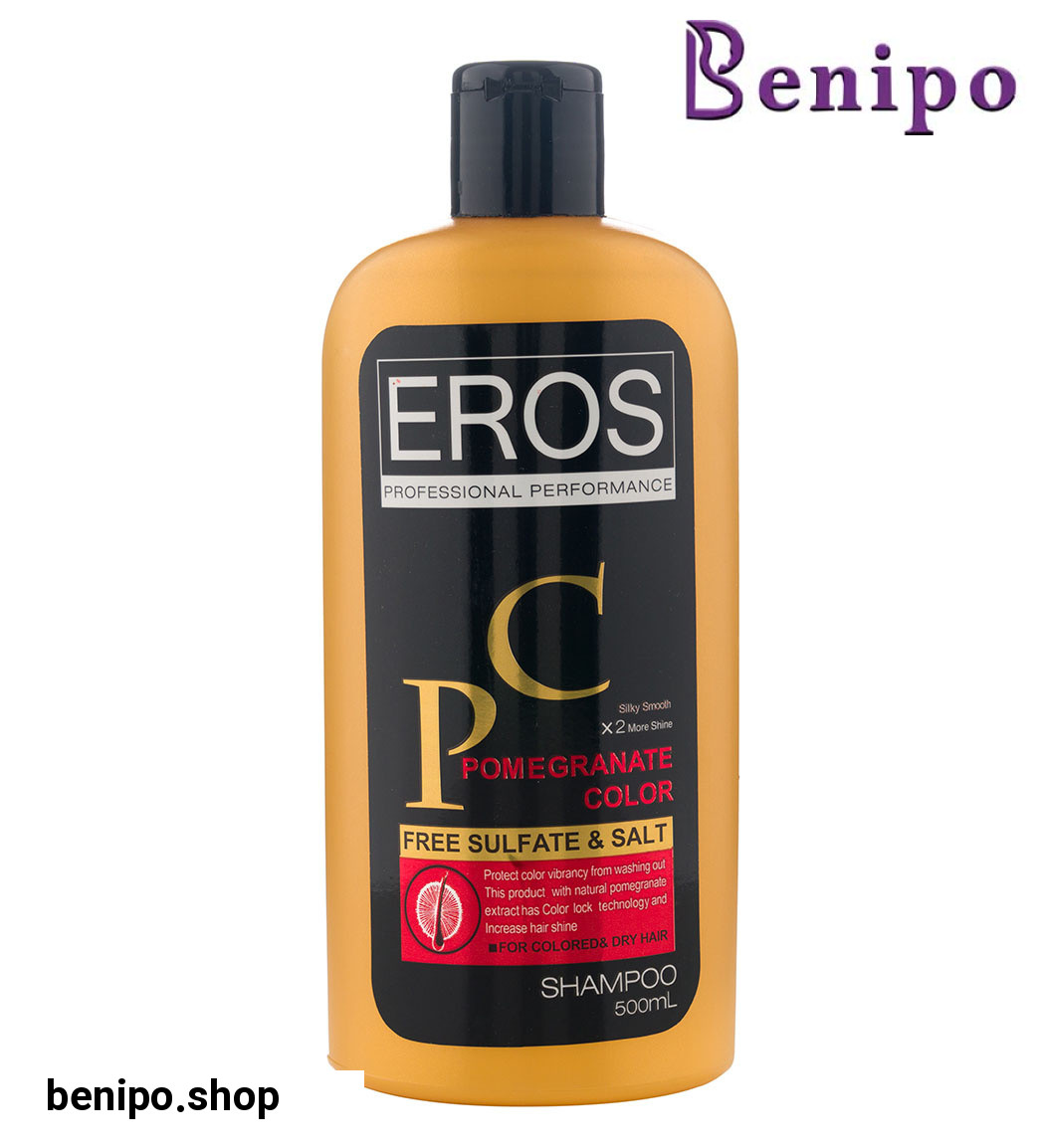 شامپو فاقد سولفات مناسب مو رنگ شده حاوی عصاره انار حجم 500 میل