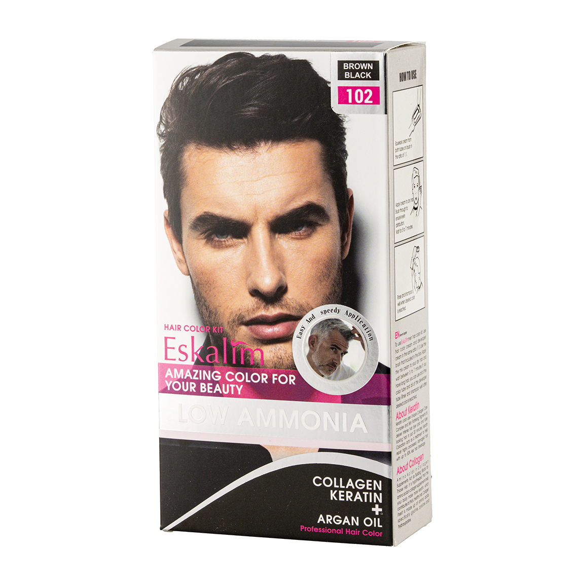 کیت رنگ مو کمآمونیاک آقایان حجم 100 میلی لیتر