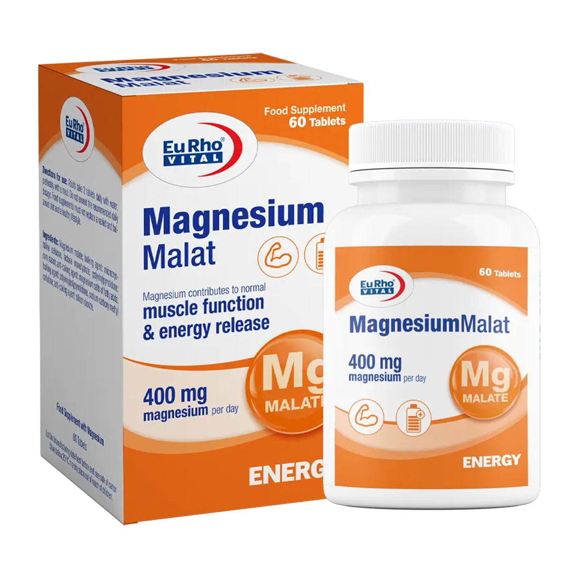 قرص Magnesium Malat 400mg بسته 60 عددی