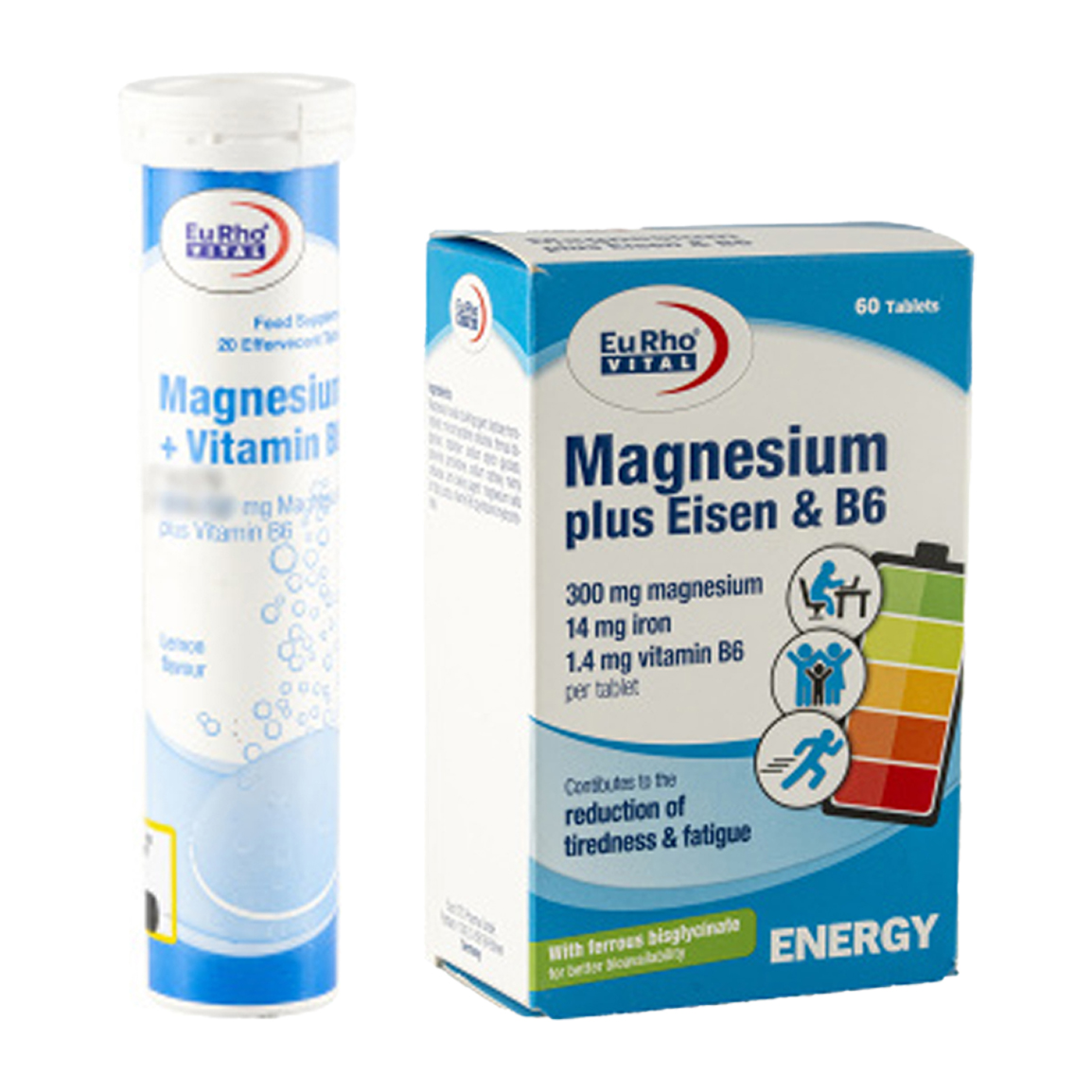 پک 2 عددی قرص منیزیم پلاس آیزن ب6 و قرص جوشان منیزیم ب 6