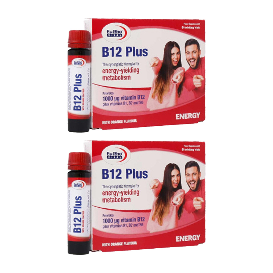 پک دو عددی ویال خوراکی B12 پلاس بسته 6 عددی