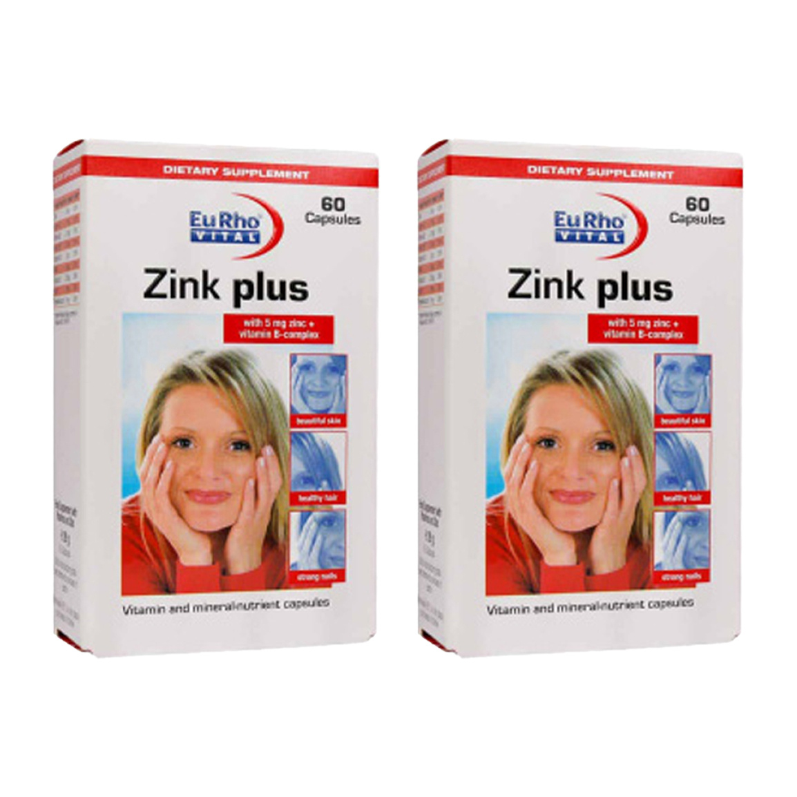 پک دو عددی کپسول زینک پلاس 5 میلی گرم بسته 60 عددی
