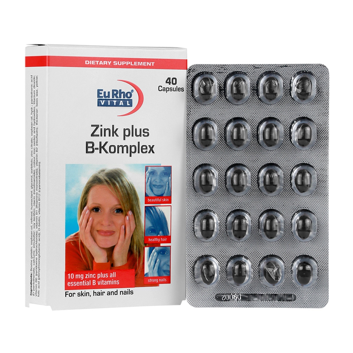 کپسول زینک پلاس ب کمپلکس بسته 40 عددی