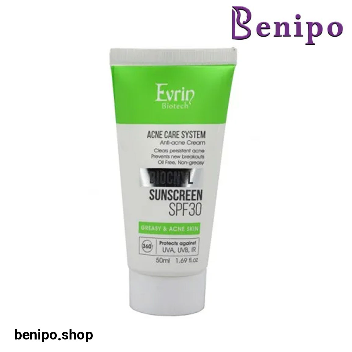 کرم ضد آفتاب بی رنگ با SPF30 مناسب پوست  چرب حجم 50 میلی لیتر