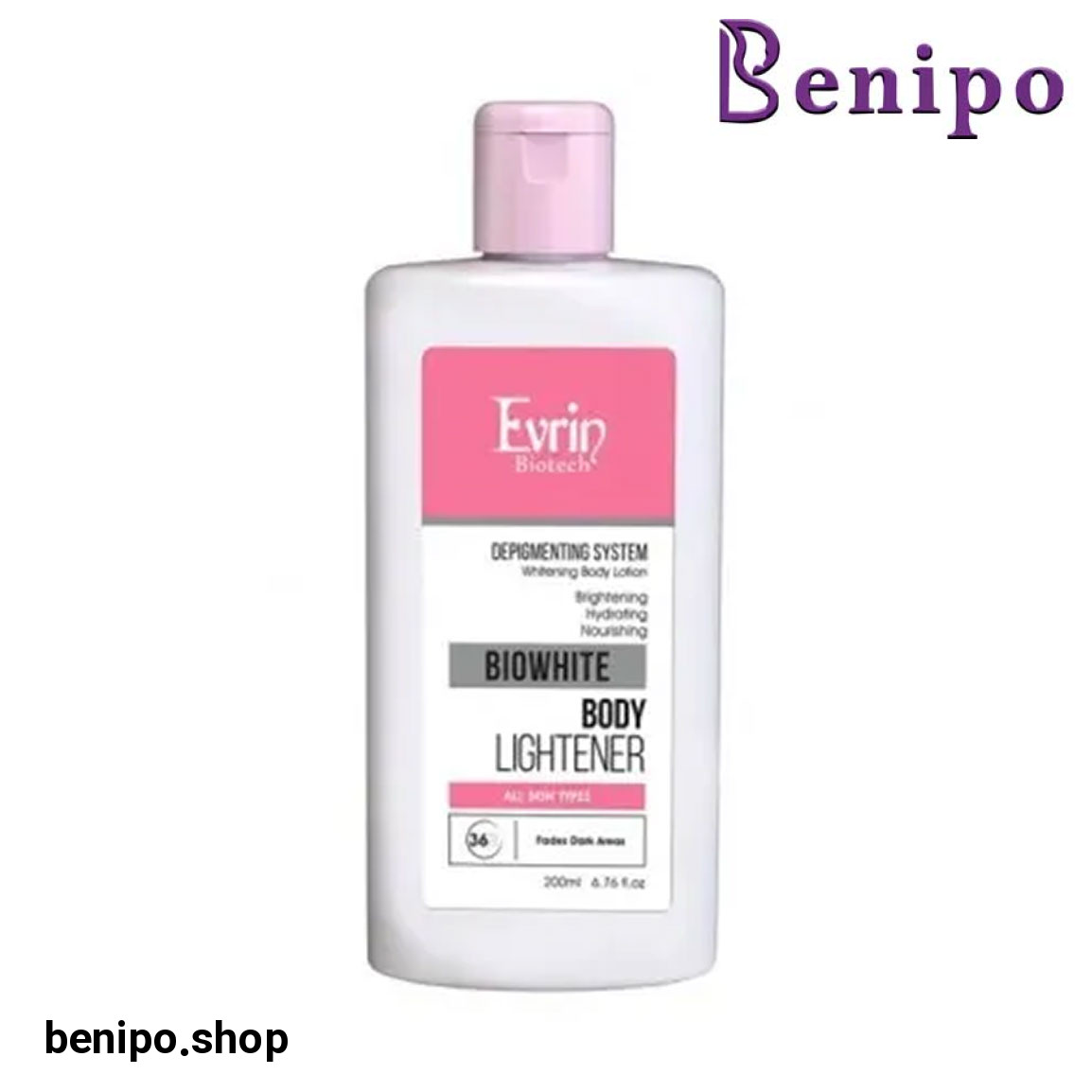 لوسیون روشن کننده بدن مدل Biowhite مناسب انواع پوست حجم 200 میلی لیتر