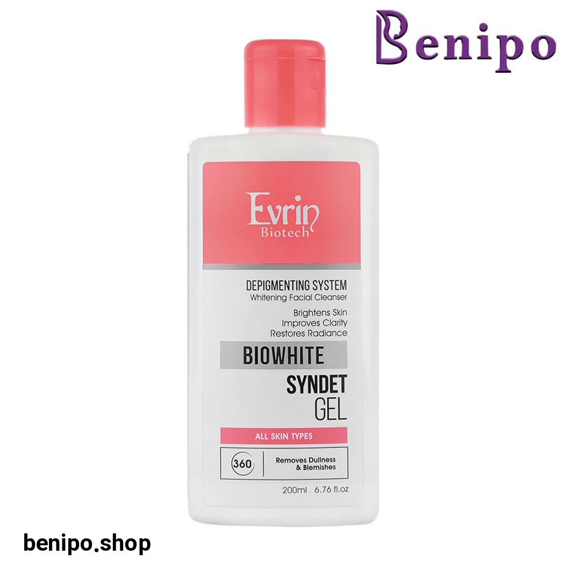 ژل شستشوی روشن کننده صورت مناسب انواع پوست حجم 200 میلی لیتر