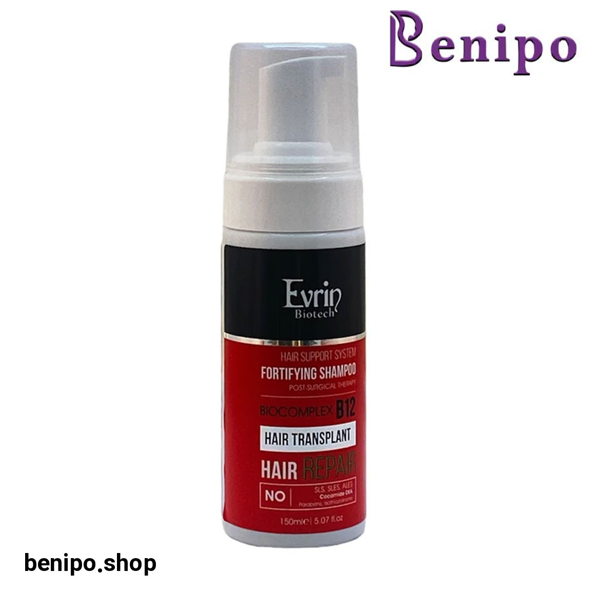 شامپو مناسب کف سر حساس (فوم بعد از کاشت مو) حجم 150 میلی لیتر