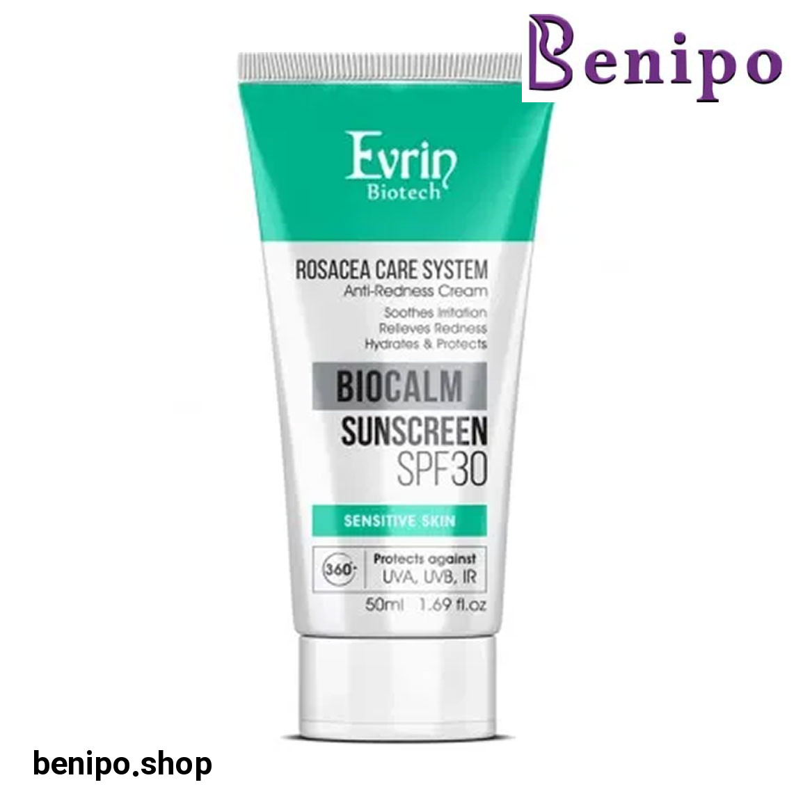 کرم ضد آفتاب بی رنگ با SPF30 مناسب پوست حساس حجم 50 میلی لیتر