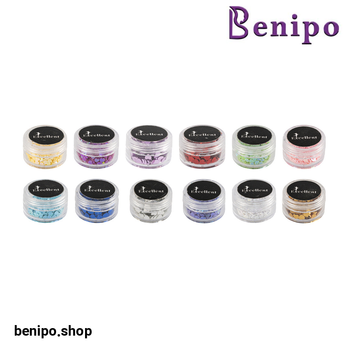 دیزاین ناخن مدل قلب  بسته 12 عددی