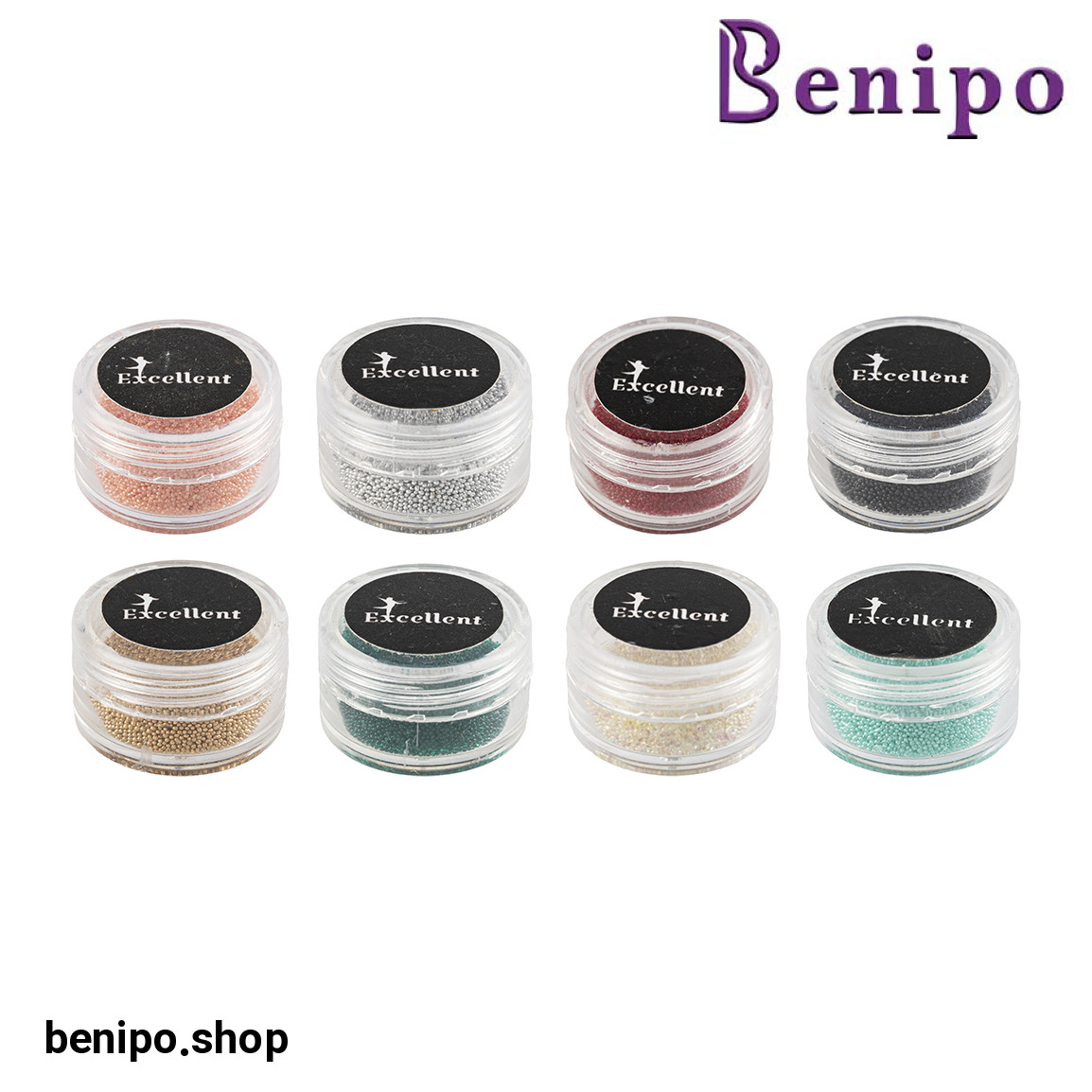 دیزاین ناخن مدل توپی کوچک بسته 10 عددی با ارسال رنگ رندوم