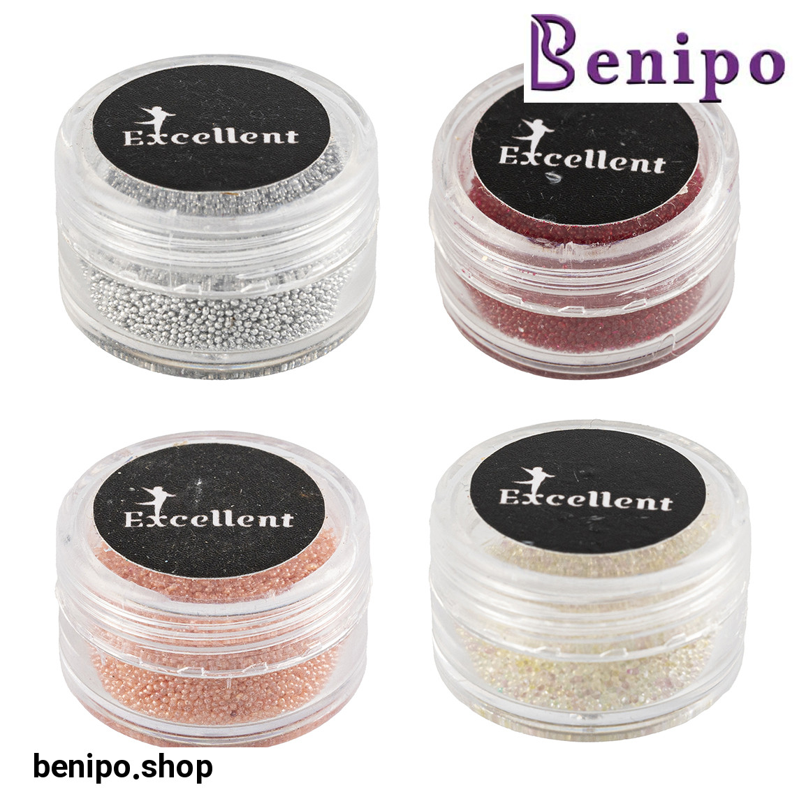 دیزاین ناخن مدل توپی کوچک بسته 4 عددی با ارسال رنگ رندوم