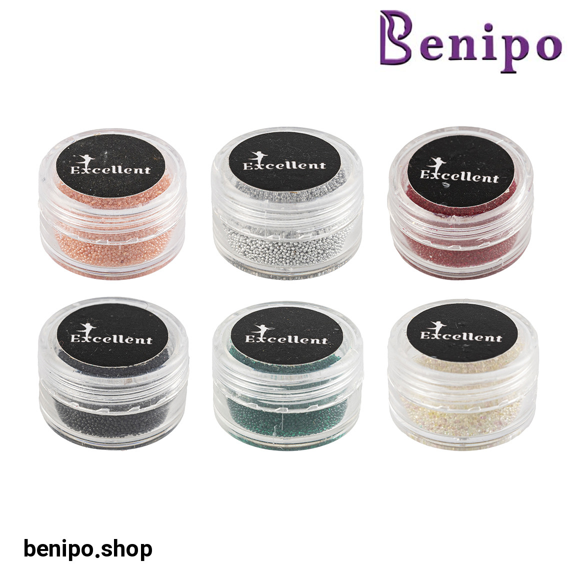 دیزاین ناخن مدل توپی کوچک بسته 6 عددی با ارسال رنگ رندوم