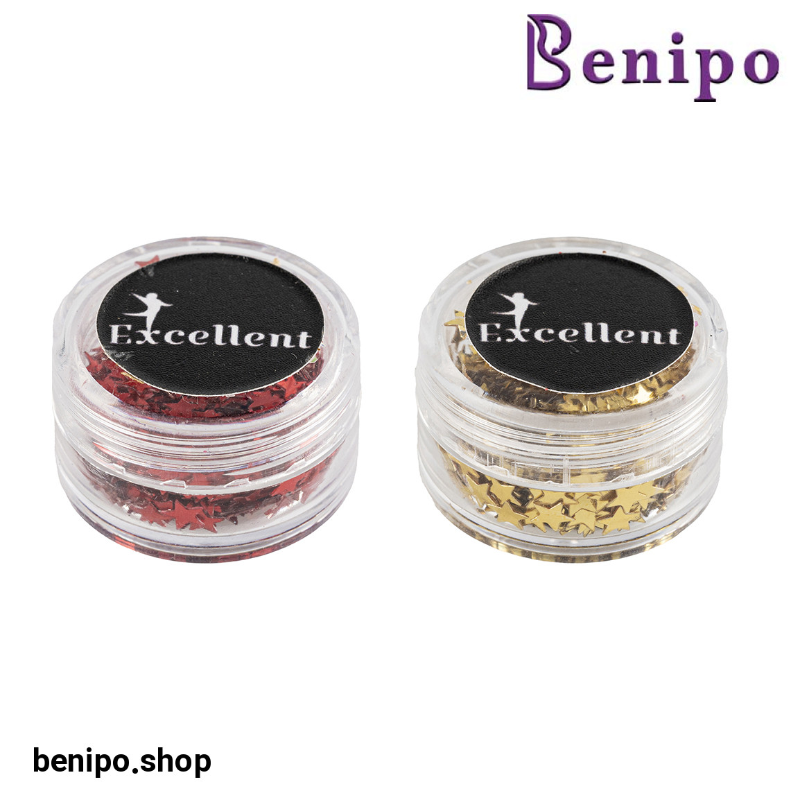 دیزاین ناخن مدل ستاره  بسته 2 عددی با ارسال رنگ رندوم