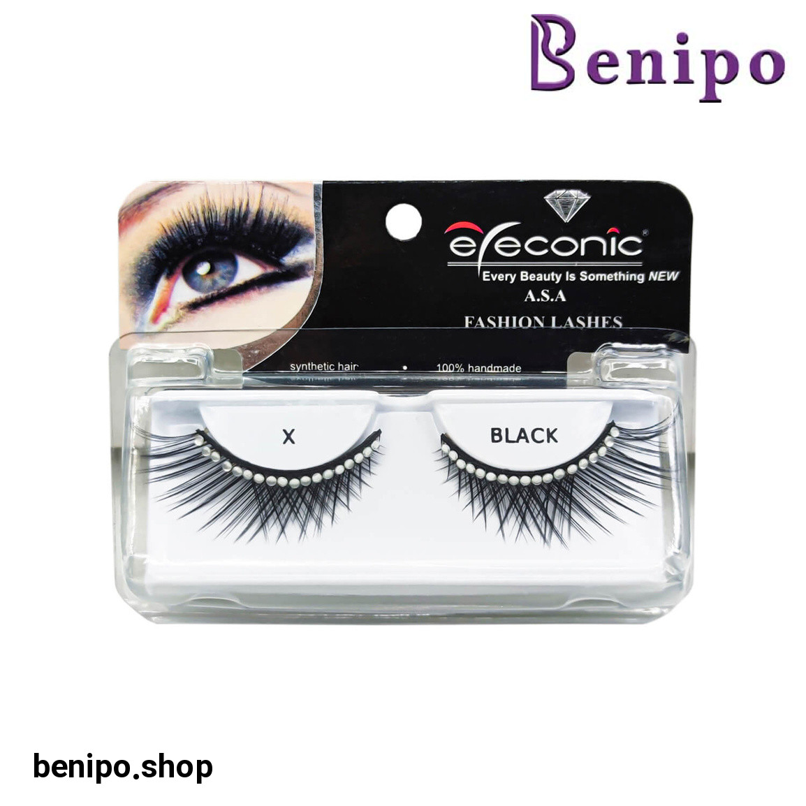 مژه مصنوعی نگین دار مدل X