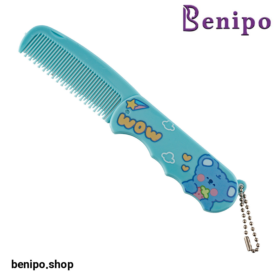 شانه جیبی طرحدار فانتزی مدل تاشو