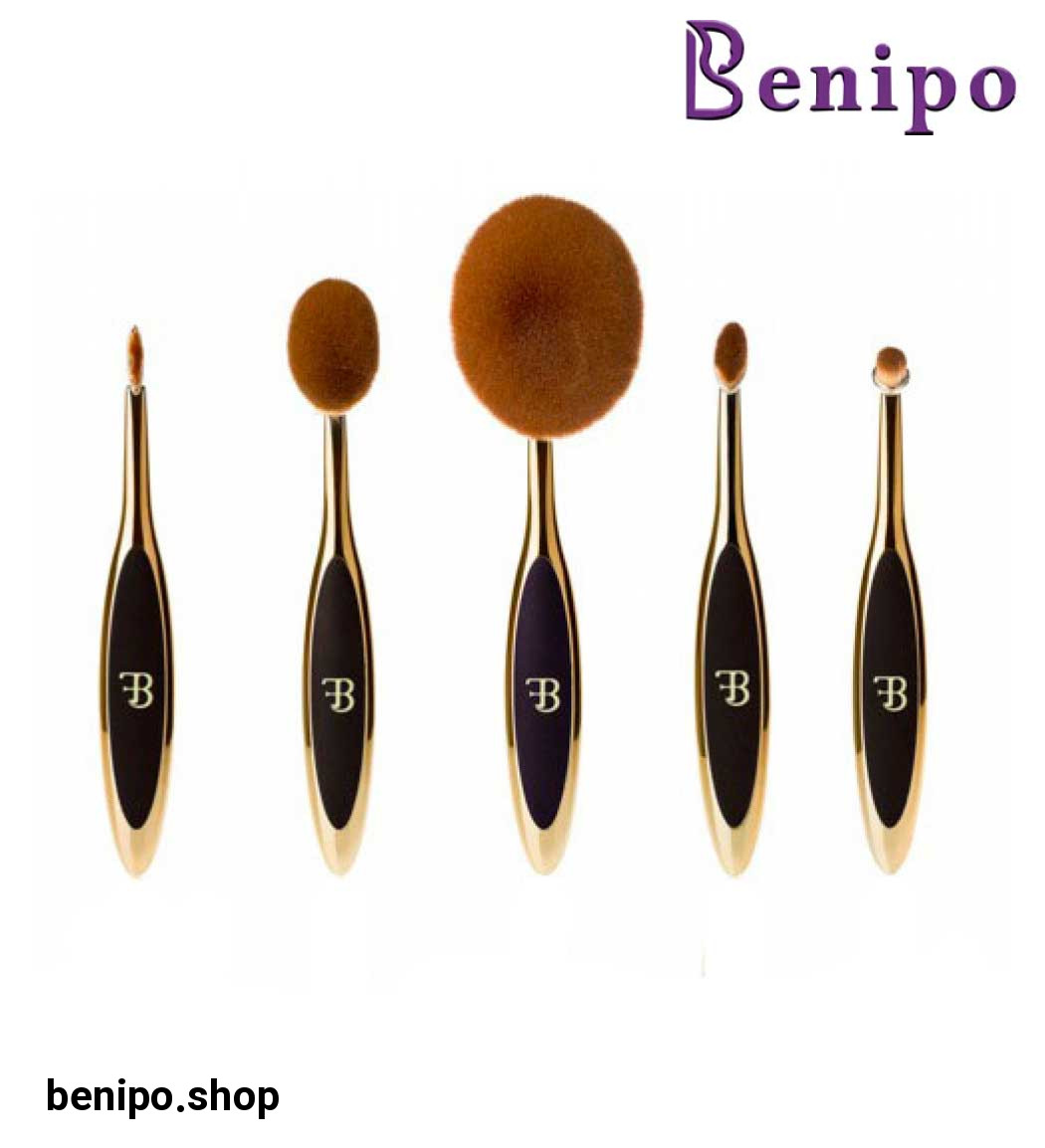 ست براش آرایشی طلایی