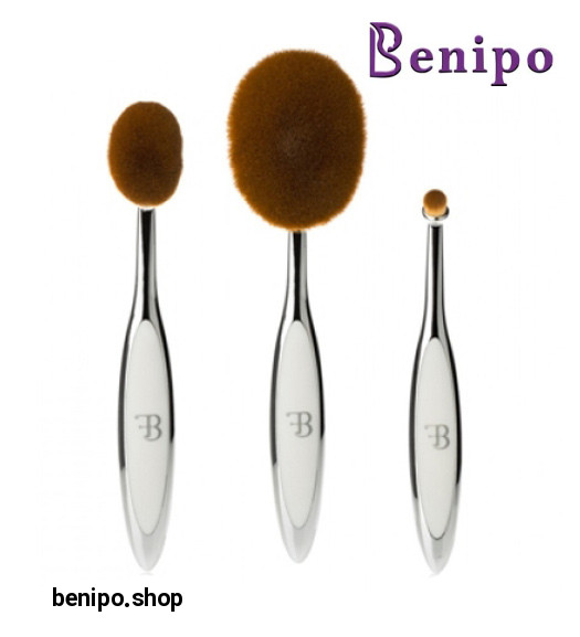 ست براش آرایشی نقره ای