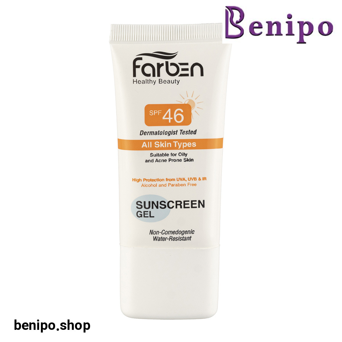 ژل ضد آفتاب با SPF46 مناسب پوست چرب و جوش دار حجم 50 میلی لیتر