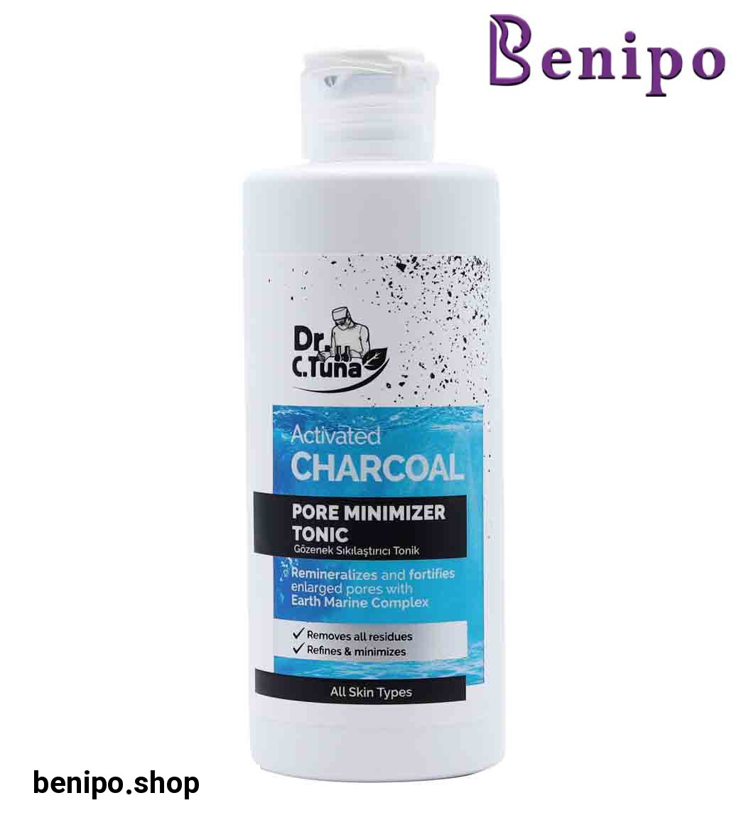 تونر ذغال فعال، ضد جوش و کوچک کننده منافذ پوست صورت حجم  225 میل
