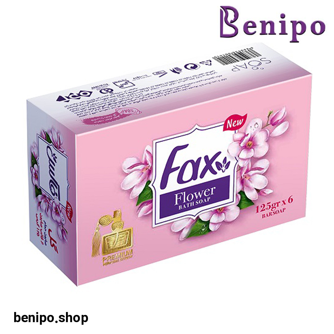 صابون حمام با رایحه گل بسته 6 عددی فاکس