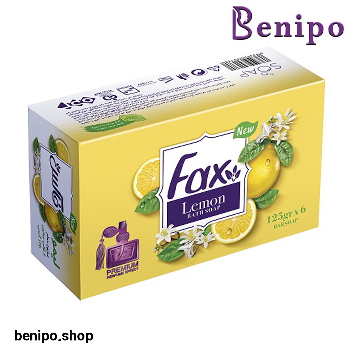 صابون حمام با رایحه لیمو بسته 6 عددی فاکس