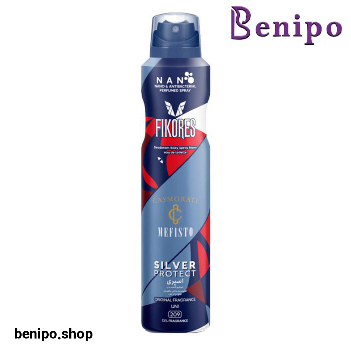 اسپری خوشبو کننده بدن مردانه کد 209 مدل Mefisto حجم 200 میلی لیتر