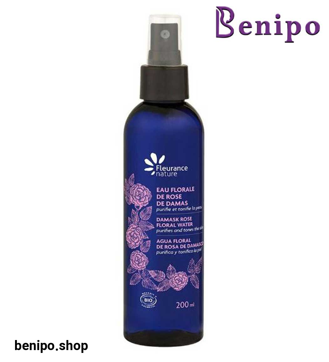 افشانه صورت طبیعی و ارگانیک حاوی عصاره گل رز دمشقی 200میل