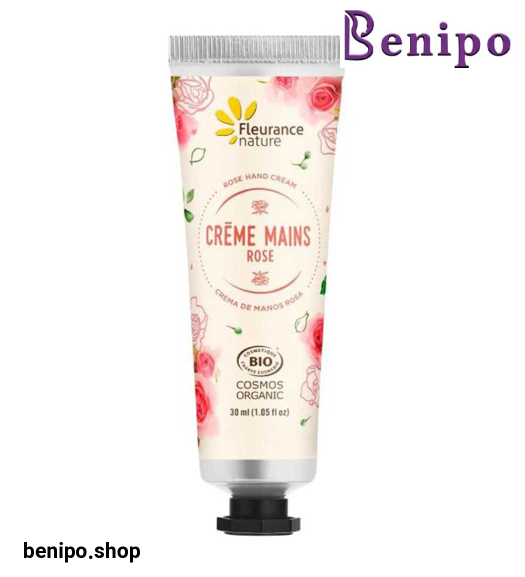 کرم دست طبیعی و ارگانیک حاوی عصاره گل رز 30میل