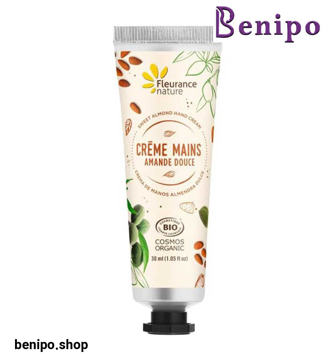 کرم دست طبیعی و ارگانیک حاوی عصاره بادام شیرین 30میل