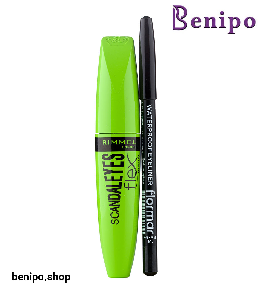 پک مداد چشم مشکی فلورمار و ریمل سبز