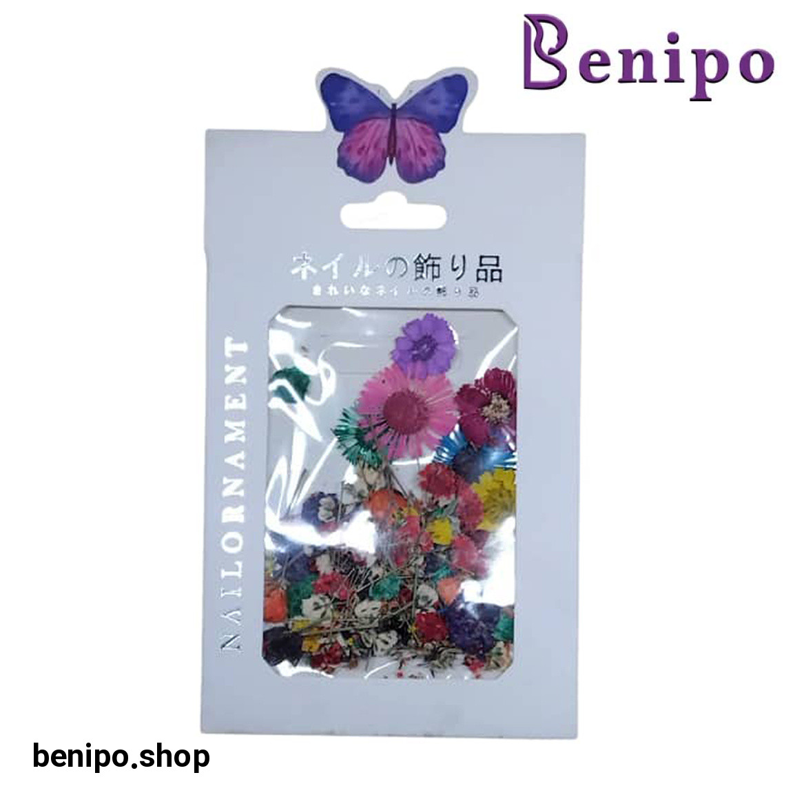 دیزاین ناخن مدل گل خشک