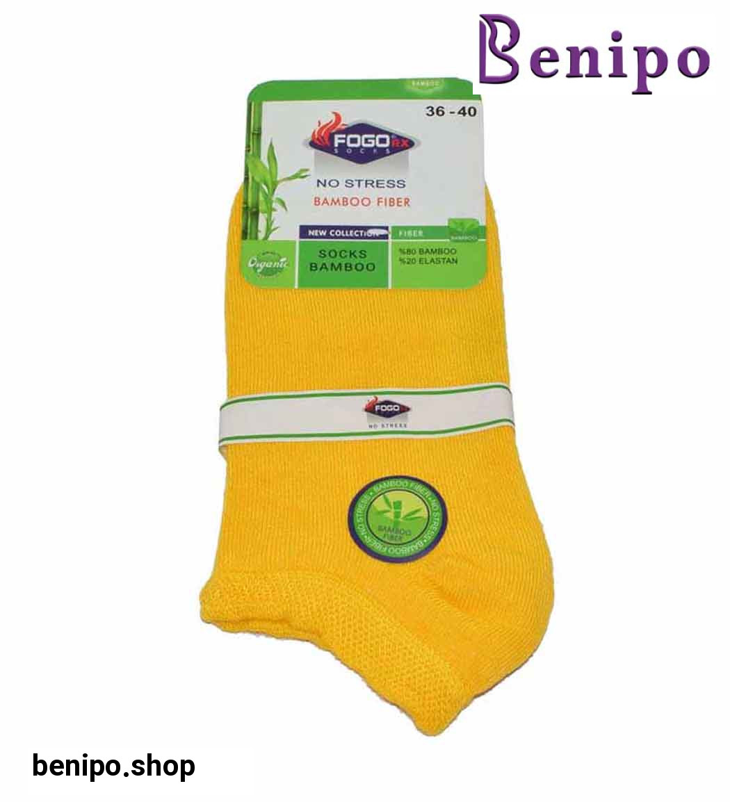 جوراب مچی زنانه زرد