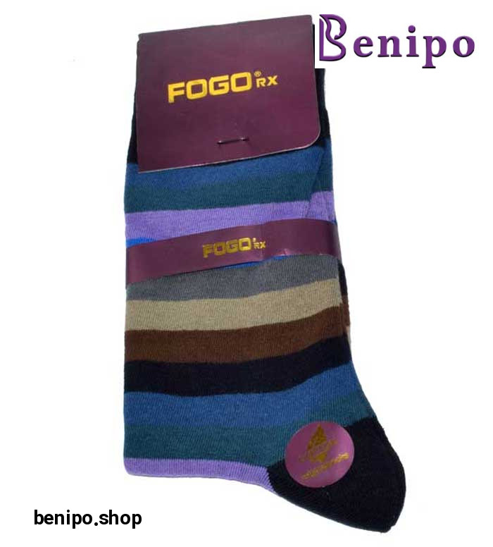 جوراب مردانه رنگین کمانی مشکی