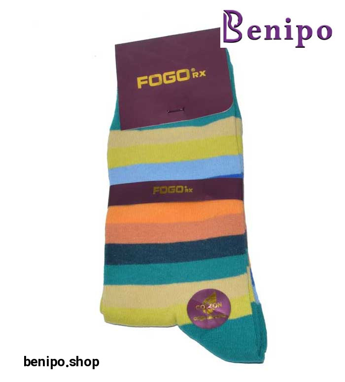 جوراب مردانه رنگین کمانی سبز